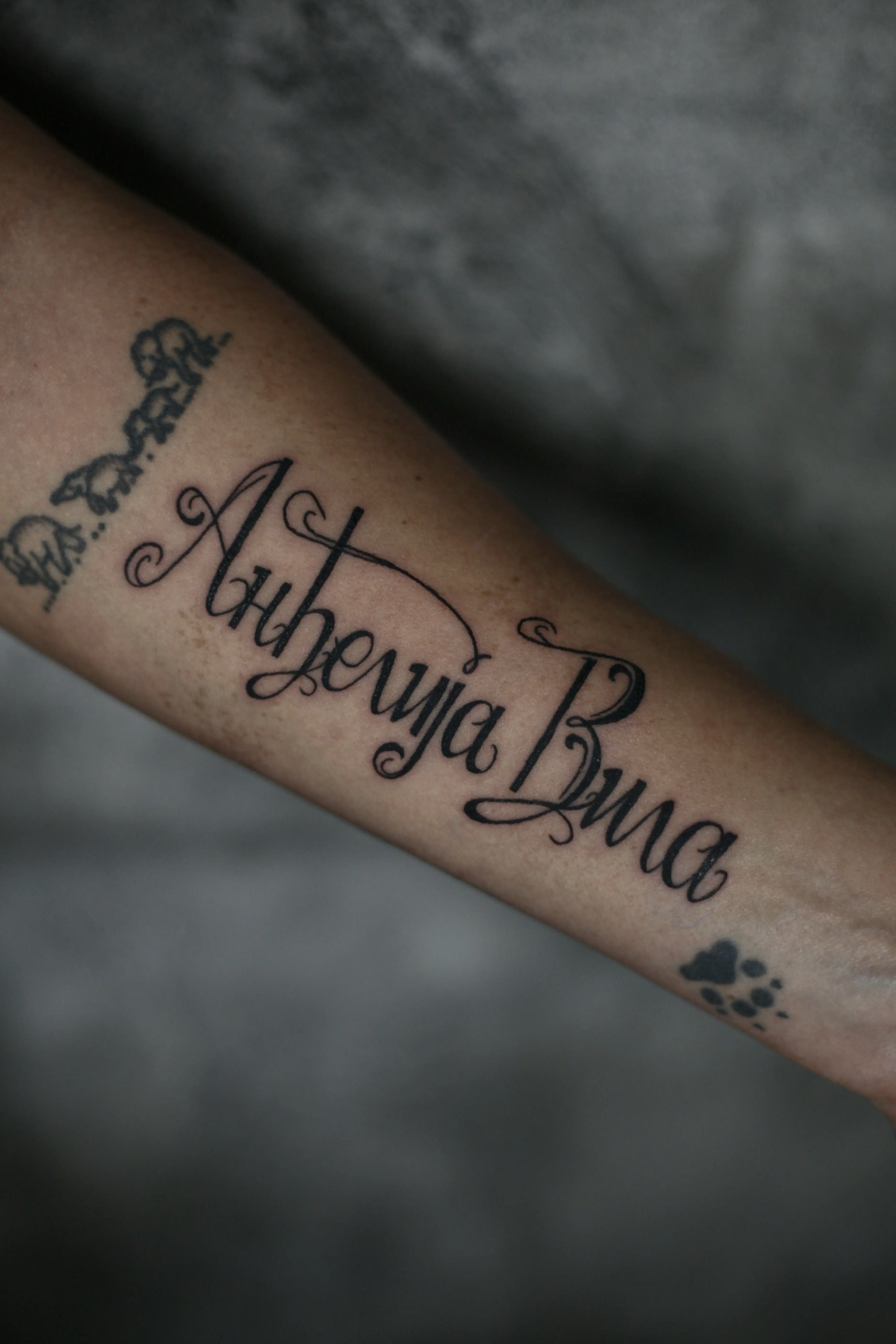 Tetovaža Anđelija Vila - Lettering - Eternal Art Tattoo Studio Loznica